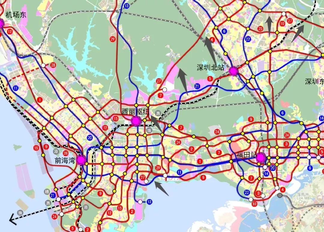 深圳最新地铁线路图全览