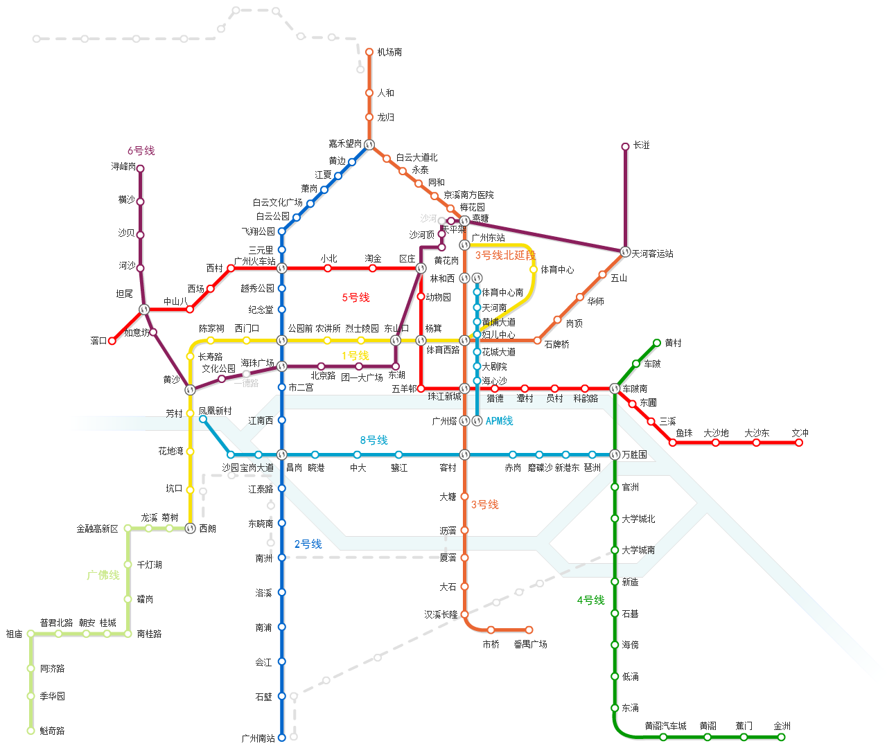 广州地铁站最新路线图详解